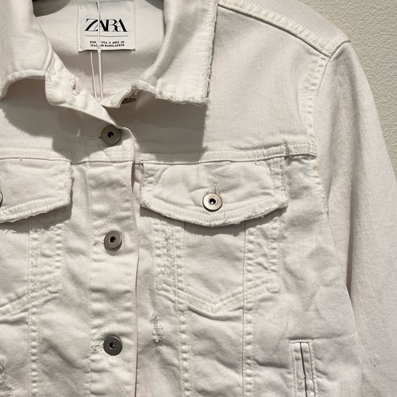 Zara Brand New White Denim Jacket - Picture 3 of 4